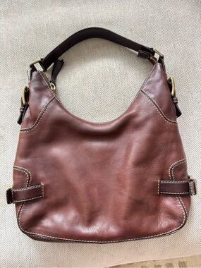 Vintage Michael Kors Brown Leather Hobo Bag Y2K Slouchy Shoulder Purse
